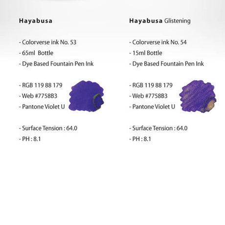 Colorverse Hayabusa Ink TOKYO 2018 Special Edition (No. 53 & 54)