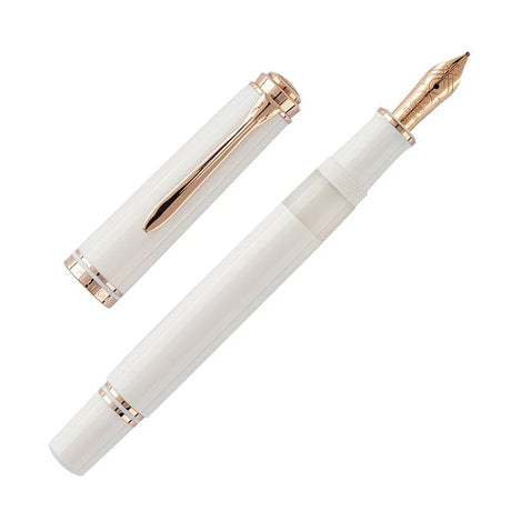 Pelikan Souveran M600 Fountain Pen -  White & Rose Gold Special Edition