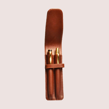 Aston Leather 2 Pen Case
